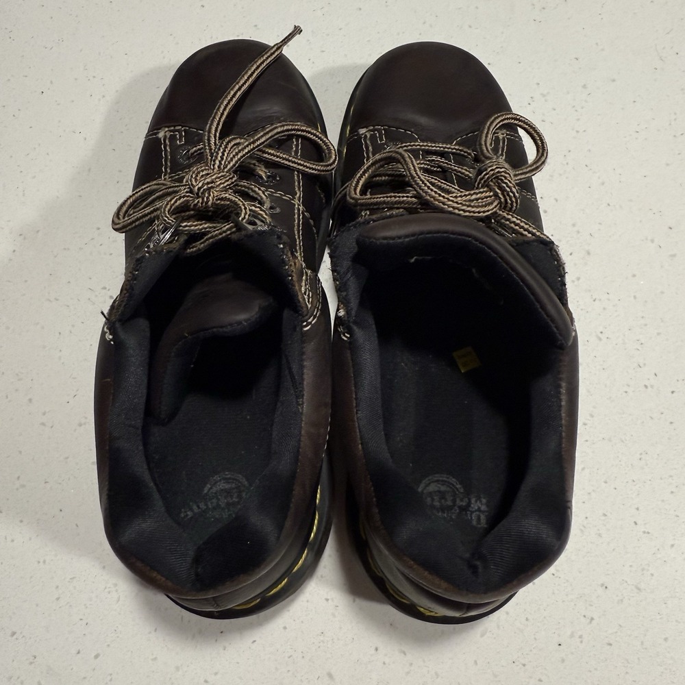 Vtg Y2K Dr Martens Brown Leather Chunky Oxford Platform Shoes 9806 Womens Sz 9 - Picture 5 of 8